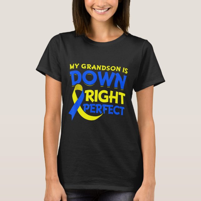 T-shirt Mon petit-fils est tout simplement parfait Syndrom (Devant)