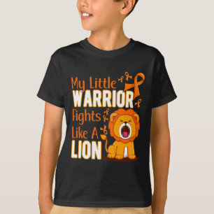 T-shirt Mon Petit Guerrier Se Batte Comme Un Lion Leukemia
