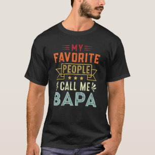 T-shirt Mon peuple favori m'appelle Bapa Retro père's Da