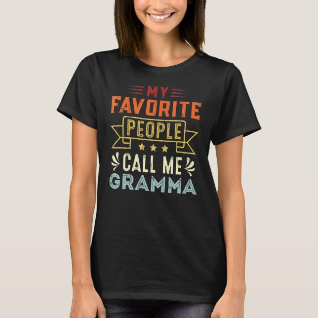 T-shirt Mon peuple favori m'appelle Gramma Retro Mère de M (Devant)