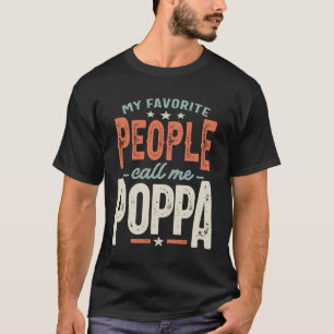 T-shirt Mon peuple favori m'appelle Poppa - Papa Grand-Pèr