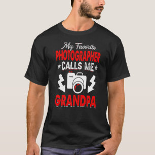 T-shirt Mon Photographe Favori M'Appelle Grand-Père Caméra
