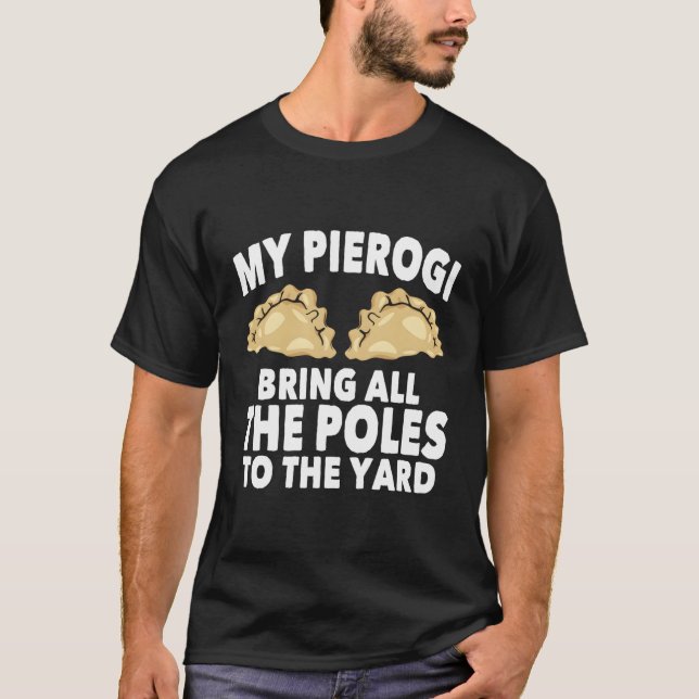 T-shirt Mon Pierogi Apporte Tous Les Polonais Longues Manc (Devant)