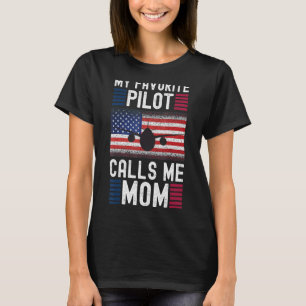 T-shirt Mon pilote favori m'appelle Maman Pilote Mère 1
