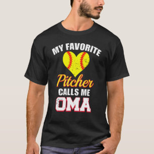 T-shirt Mon Pitcher Favori M'Appelle Oma Pitcher Softbal