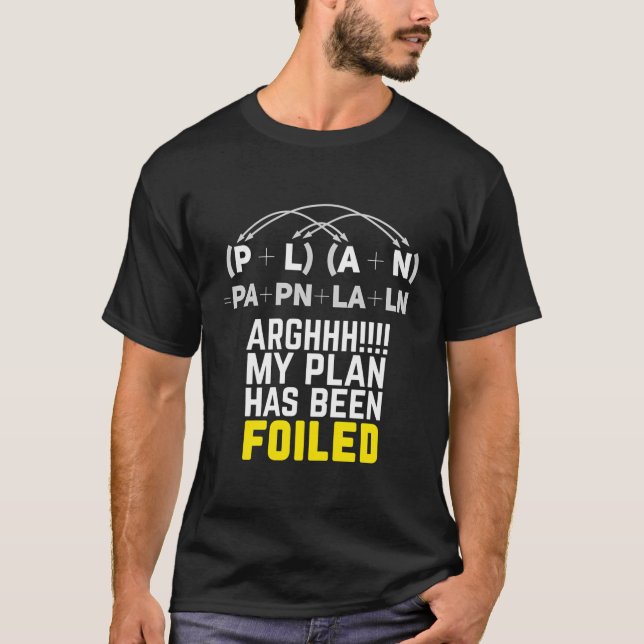 T-shirt Mon Plan A Été Rejeté Drôle Pun De Maths Long Manc (Devant)