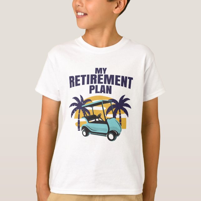 T-shirt Mon plan de retraite Golf (Devant)