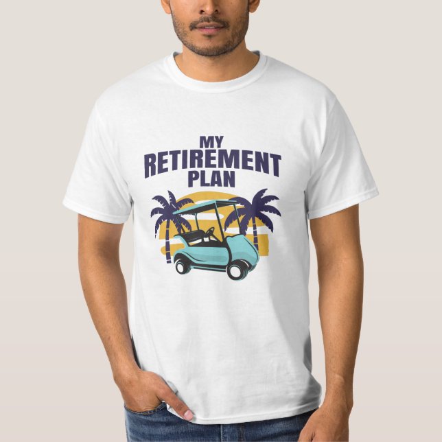 T-shirt Mon plan de retraite Golf (Devant)