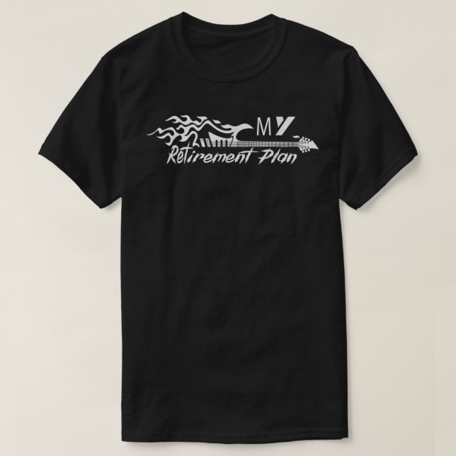 T-shirt Mon plan de retraite Guitare Lover (Design devant)