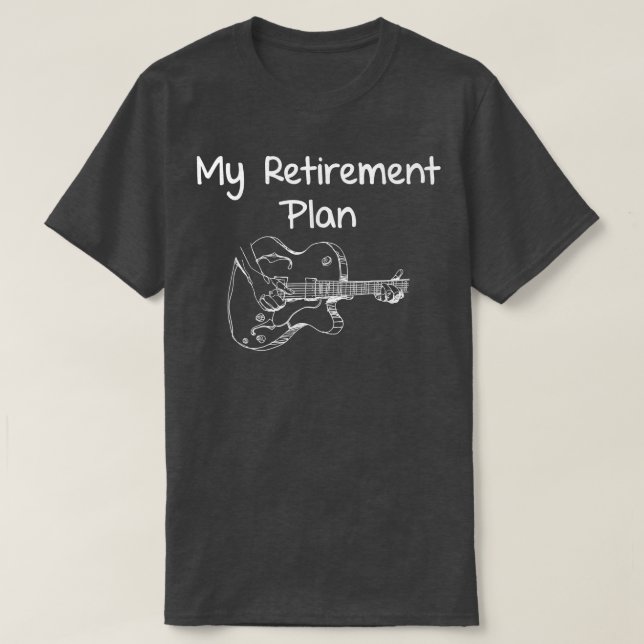 T-shirt Mon plan de retraite Guitare Lover (Design devant)