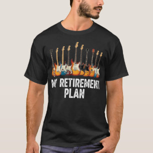T-shirt Mon Plan De Retraite Joueurs De Musique De Guitare