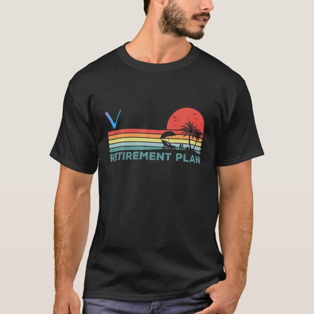 T-shirt Mon plan de retraite Vechain VET Coin Crypto Token (Devant)