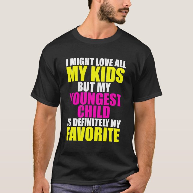 T-shirt Mon Plus Jeune Est Mon Parent Préféré Enfant Préfé (Devant)