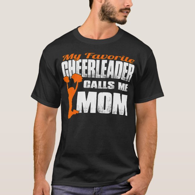 T-shirt Mon Pom-pom girl Favori M'Appelle Maman Cheer Mama (Devant)