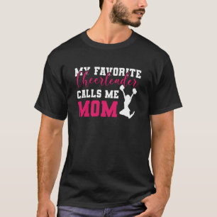 T-shirt Mon Pom-pom girl Favori M'Appelle Maman Cheerleade