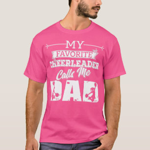 T-shirt Mon Pom-pom girl Favori M'Appelle Papa Cheer Père