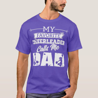 T-shirt Mon Pom-pom girl Favori M'Appelle Papa Cheer Pères