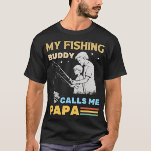 T-shirt Mon pote de pêche m'appelle Papa Drôle de pêcheur