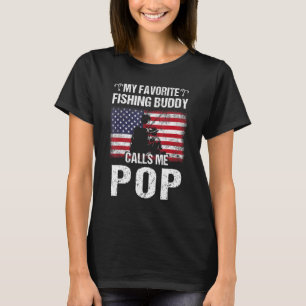 T-shirt Mon pote de pêche préféré m'appelle Pop Patriot Fa