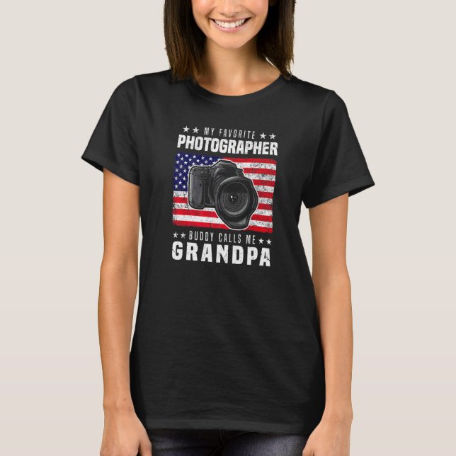 T-shirt Mon pote photographe préféré m'appelle Papi (Devant)