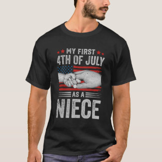 T-shirt Mon Premier 4 juillet Comme Drapeau Américain Nièc