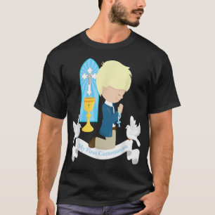 T-shirt Mon premier cadeau Communion Enfants Son Garçon Bl