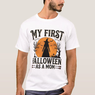 T-shirt Mon premier Halloween en tant que maman Vintage Ha