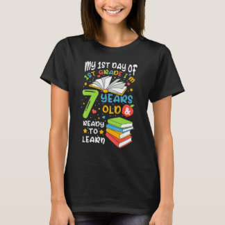 T-shirt Mon premier jour de 1re année 7 ans retour à l'éco