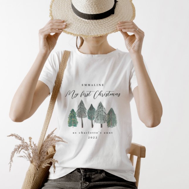 T-shirt Mon premier Noël en tante (Créateur téléchargé)