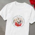 T-shirt Mon premier Noël pour toujours Accueil Moderne Pho<br><div class="desc">Ce design simple et classique est composé de typographie serif et d'ajouter une photo personnalisée. "Mon premier Noël dans ma maison à jamais" encercle la photo personnalisée.</div>