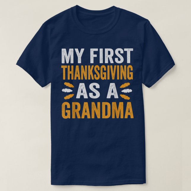 T-shirt Mon Premier Thanksgiving En Tant Que Nouveau Grand (Design devant)