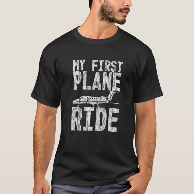 T-shirt Mon premier tour d'avion (Devant)