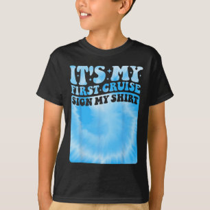 T-shirt Mon premier voyage en croisière 2025 Signe sur mon