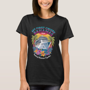 T-shirt Mon premier voyage en mer Bahamas 2025 Premier voy