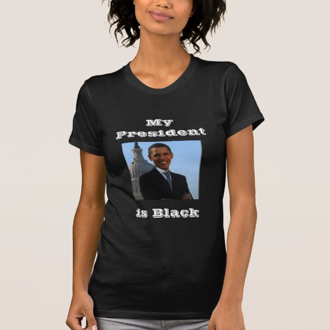 T-shirt Mon président est noir (Devant)