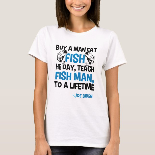 T-shirt Mon président est un imbécile un poisson drôle qui (Devant)