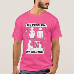T-shirt Mon problème Ma solution Pictogramme Papa Huile d'
