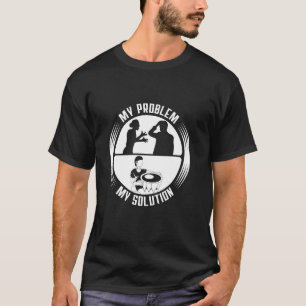 T-shirt Mon problème Mon Pictogramme Papa Maman Djembe Dru