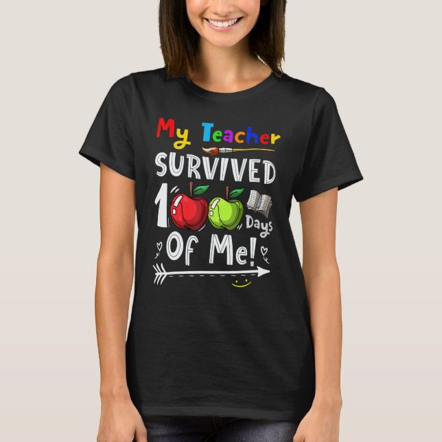 T-shirt Mon professeur a survécu 100 jours de moi  100e jo (Devant)