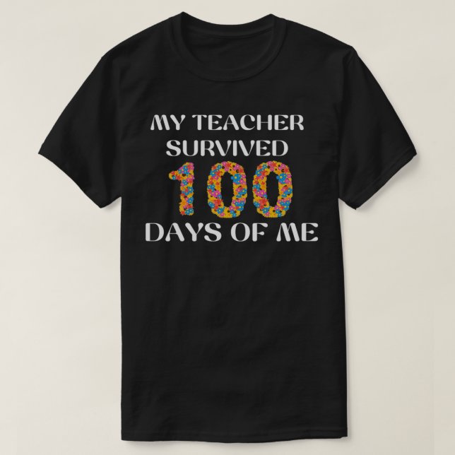 T-shirt Mon professeur a survécu 100 jours de moi 19 (Design devant)