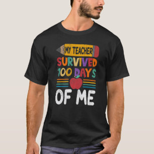 T-shirt Mon professeur a survécu 100 jours de moi drôle éc