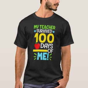 T-shirt Mon professeur a survécu 100 jours de moi drôle éc