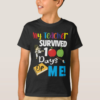 T-shirt Mon professeur a survécu 100 jours de moi, école d
