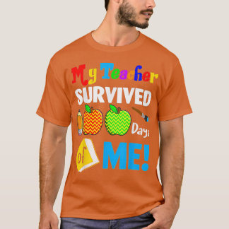 T-shirt Mon Professeur A Survécu 100 Jours De Moi Funny Sc