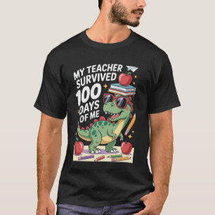 T-shirt Mon professeur a survécu 100 jours de mon humour d