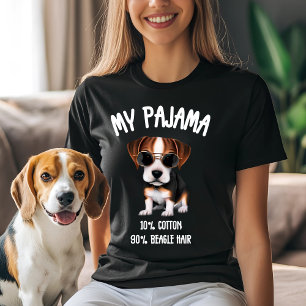 T-shirt Mon pyjama - 10% coton, 90% cheveux Beagles