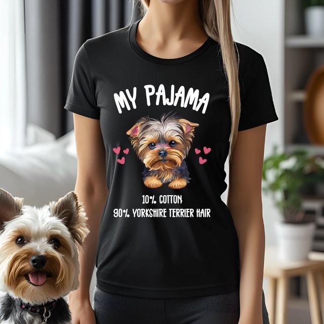 T-shirt Mon Pyjama - 10% Coton, 90% Yorkshire Terrier Chev (Créateur téléchargé)