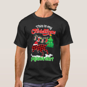 T-shirt Mon pyjama de Noël Chaussette de Noël Santa Dinos