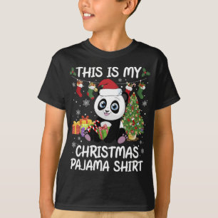 T-shirt Mon pyjama de Noël Noël Stocker Père Noël Panda