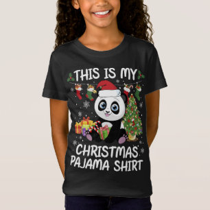 T-Shirt Mon pyjama de Noël Noël Stocker Père Noël Panda
